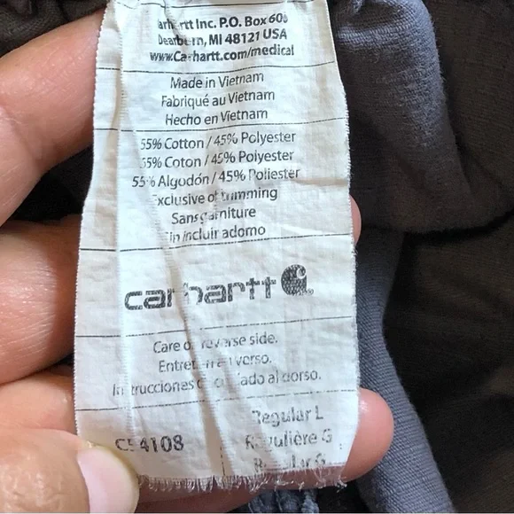 Carhartt Medical Scrub Pants Size L.
